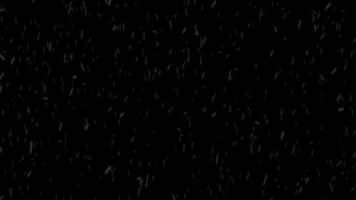 animación de fondo negro de bucle de superposición de nieve cayendo