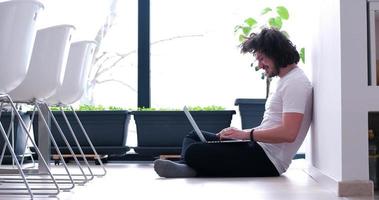 man enjoying relaxing lifestyle photo