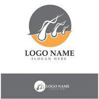 Hair treatment logo hair transplantation logo,removal logo vector image design illustration