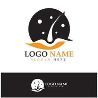 logotipo de tratamiento de cabello logotipo de trasplante de cabello, ilustración de diseño de imagen vectorial de logotipo de eliminación vector