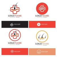 Hair treatment logo hair transplantation logo,removal logo vector image design illustration