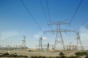 Electrical power lines and towers photo