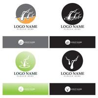 Hair treatment logo hair transplantation logo,removal logo vector image design illustration