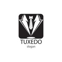 Tuxedo man logo design vector template