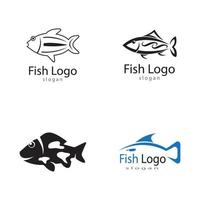 Fish logo template. Creative vector symbol