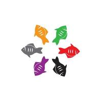 Fish logo template. Creative vector symbol