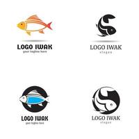 Fish logo template. Creative vector symbol