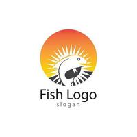 Fish logo template. Creative vector symbol