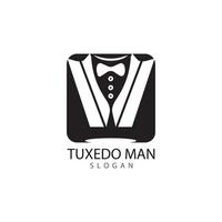 Tuxedo man logo design vector template