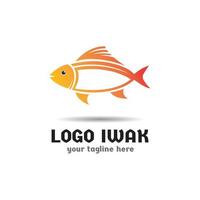 Fish logo template. Creative vector symbol