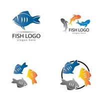 Fish logo template. Creative vector symbol