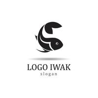 Fish logo template. Creative vector symbol