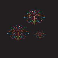 Firework vector icon illustration design template