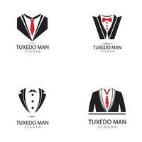 Tuxedo man logo design vector template