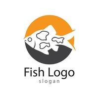 Fish logo template. Creative vector symbol