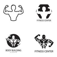 Vector object and Icons for Sport Label  Gym Badge  Fitness Logo Design