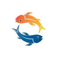 Fish logo template. Creative vector symbol