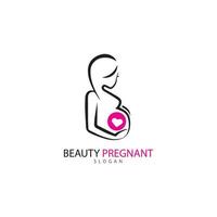 Pregnant logo template vector icon illustration design