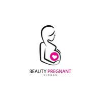 Pregnant logo template vector icon illustration design