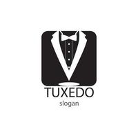 Tuxedo man logo design vector template