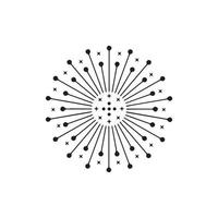 Firework vector icon illustration design template