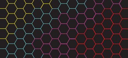 Minimal hexagonal line pattern background vector