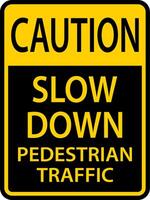 Caution Slow Down Sign On White Background vector