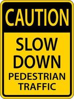 Caution Slow Down Sign On White Background vector