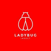 minimalist bug insect logo design vector