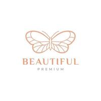 art beautiful aesthetic butterfly logo vector