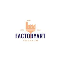 factory art brush logo design vector