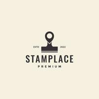 stamp maker place logo design vector