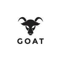 head goat minimal logo design vector