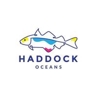 haddock fish abstract logo design vector