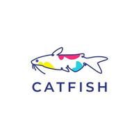 catfish abstract logo design vector