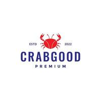 delicious crabs seafood minimal logo design vector