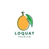 abstract fruit loquat logo design vector