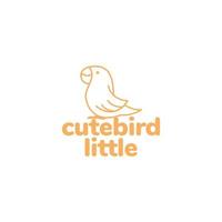 little lovebird lines art logo design vector