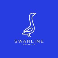 modern lines swan goose logo design vector