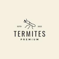 minimal termite line hipster logo vector