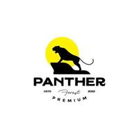 vector de diseño de logotipo de enfoque de pantera