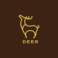 modern minimalist lines deer animal logo design vector