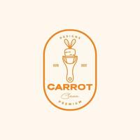 carrot peeler food logo design vector