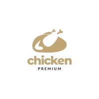 chicken meat modern logo design vector