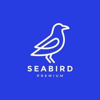 modern lines sea bird seagull logo design vector