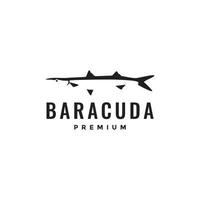 fish barracuda minimal logo design vector