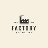 factory minimal hipster vintage logo vector