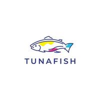 art lines abstract fish tuna logo design vector