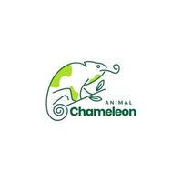 art abstract chameleon logo design vector