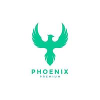 colored flat phoenix fly logo design vector